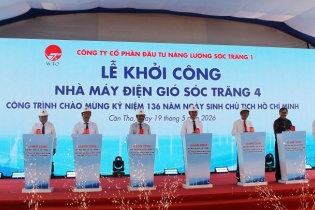 Cần Thơ: Khởi công Dự án nhà máy điện gió vốn 14.500 tỷ đồng