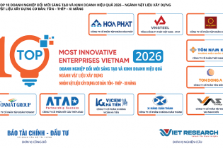 Công bố Top 10 Doanh nghiệp Đổi mới sáng tạo và Kinh doanh hiệu quả 2026 ngành Vật liệu xây dựng