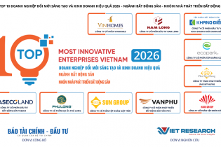 Top 10 Doanh nghiệp Đổi mới sáng tạo và Kinh doanh hiệu quả 2026 ngành Bất động sản 