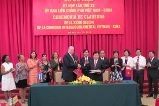 Bế mạc kỳ họp thứ 33 Ủy ban Liên Chính phủ Việt Nam - Cuba