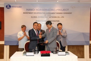 Hanoitourist ký thỏa thuận với GCN đầu tư 500 triệu USD làm trường đua ngựa tại Sóc Sơn