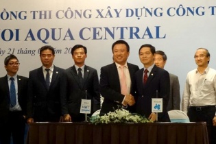 Hợp đồng thi công 320 tỷ Dự án Hanoi Aqua Central chính thức về tay Hòa Bình