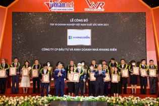 Năm thứ ba liên tiếp, Khang Điền lọt Top 50 doanh nghiệp xuất sắc nhất Việt Nam