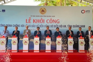 Quảng Nam khởi công dự án chống xói lở bờ biển Hội An hơn 982 tỷ đồng