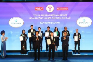 Stavian dẫn đầu Top 10 Thương hiệu mạnh Việt Nam 2022 ngành công nghiệp chế biến, chế tạo