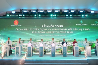 Khởi công xây dựng Khu công nghiệp Thượng Đình ở Thái Nguyên, vốn đầu tư gần 2.500 tỷ đồng
