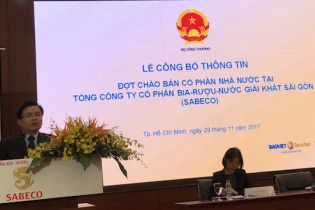 Cổ phiếu SAB chốt giá 342.000 đồng trong sáng ngày công bố thông tin 