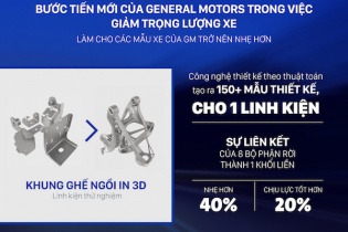 Trí tuệ nhân tạo AI và công nghệ in 3D giúp GM giảm được trọng lượng các mẫu xe