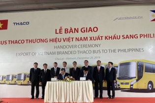 Thaco xuất khẩu lô xe bus thương mại đầu tiên sang thị trường Philippines