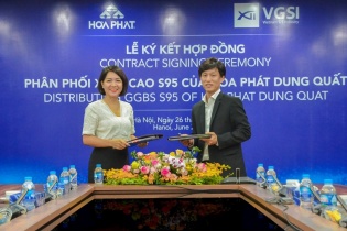 Công ty GS Industry bán xỉ hạt lò cao nghiền mịn cho Thép Hòa Phát Dung Quất