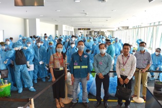  LILAMA đón 140 lao động ở Brunei Darussalam về nước an toàn