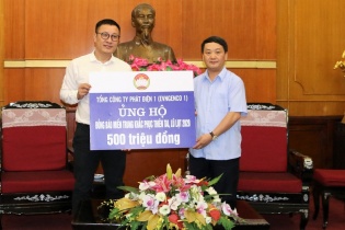 EVNGENCO1, EVNNPT và PTC2 ủng hộ bà con miền Trung 