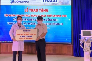 THACO tiếp tục tặng máy thở và 2 triệu kit test nhanh Covid 