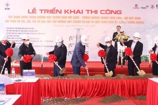 Triển khai thi công đường dây 220kV Nậm Mô (Lào) - Tương Dương phía Việt Nam
