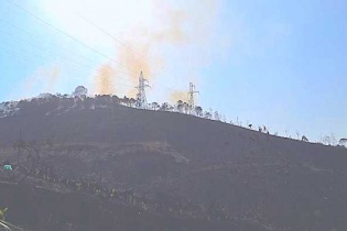 Một phần TP. Hạ Long mất điện do cháy rừng   