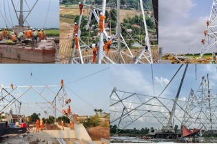 Công ty Truyền tải điện 1 điều động 813 người dồn sức cho công trình đường dây 500 kV mạch 3