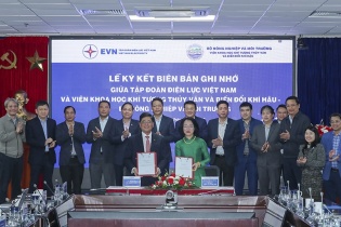 EVN ký hợp tác với Viện Khoa học Khí tượng Thủy văn và Biến đổi khí hậu