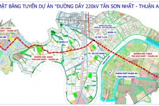 EVNNPT là chủ đầu tư Dự án đường dây 220 kV Tân Sơn Nhất - Thuận An