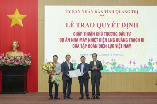 Quảng Trị chấp thuận chủ trương đầu tư Nhiệt điện LNG Quảng Trạch III của EVN