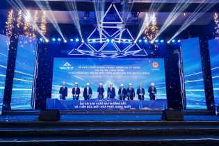 Tỷ phú Trần Đình Long nhấn nút khởi công nhà máy sản xuất ray và thép đặc biệt