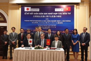 Khu công nghiệp DEEP C (Hải Phòng) ký MOU hợp tác với thành phố Kitakyushu (Nhật Bản)