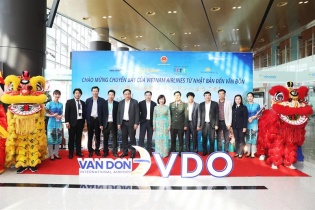 Cảng hàng không quốc tế Vân Đồn đón chuyến bay đầu tiên từ Nhật Bản