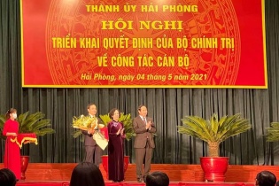Ông Trần Lưu Quang nhận quyết định giữ chức Bí thư Thành ủy Hải Phòng