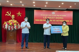 Hơn 27 tỷ đồng ủng hộ xây dựng Quỹ vaccine phòng Covid-19 tỉnh Hải Dương