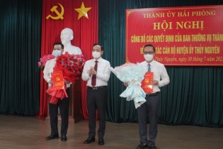 Hải Phòng điều động, bổ nhiệm nhiều lãnh đạo cấp sở, quận, huyện