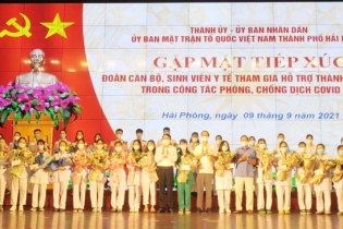 426 cán bộ, sinh viên y tế Hải Phòng, Hải Dương hỗ trợ Hà Nội chống dịch