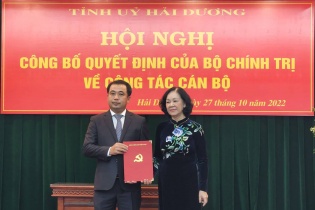 Ông Trần Đức Thắng được điều động giữ chức Bí thư Tỉnh ủy Hải Dương