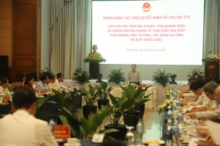 Phó thủ tướng Trần Lưu Quang làm việc với Hải Dương, Quảng Ninh, Hải Phòng