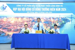 ĐHĐCĐ Cảng Đình Vũ: Đặt mục tiêu doanh thu 700 tỷ đồng, chia cổ tức 50%
