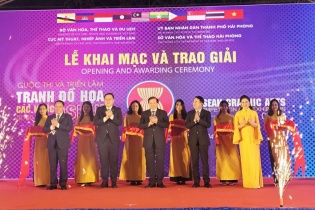 Lần đầu tiên, Triển lãm Tranh Đồ họa các nước ASEAN diễn ra tại Hải Phòng