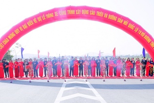 Thông xe kỹ thuật cầu Triều hơn 400 tỷ đồng kết nối Quảng Ninh và Hải Dương 