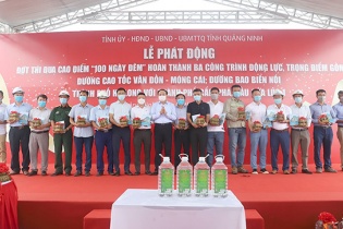 Quảng Ninh phát động thi đua “100 ngày đêm hoàn thành 3 công trình trọng điểm”