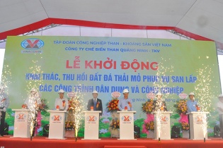 Tập đoàn TKV khởi động khai thác, thu hồi đất đá thải mỏ phục vụ san lấp