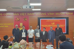 Quảng Ninh trao chứng nhận đầu tư cho 3 dự án FDI, tổng vốn hơn 80 triệu USD