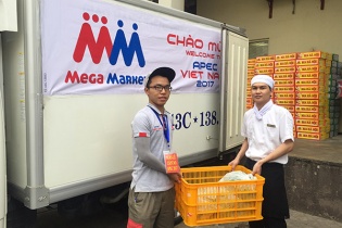 Hơn 50 tấn thực phẩm của MM Mega Market đã được đưa tới phục vụ APEC 2017