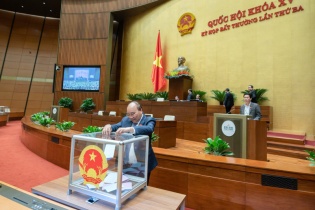 Quốc hội miễn nhiệm chức vụ Chủ tịch nước đối với ông Nguyễn Xuân Phúc