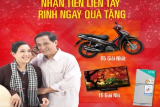 Agribank tặng xe máy, tivi cho khách nhận kiều hối