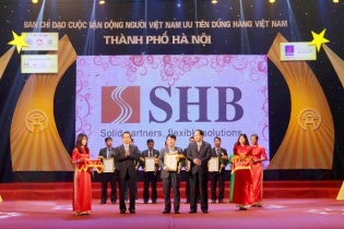 SHB lọt Top 10 chương trình bình chọn "Hàng Việt Nam được người tiêu dùng yêu thích"