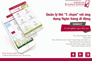 Quản lý thẻ “1 chạm” với ứng dụng Agribank E-Mobile Banking