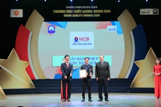 NCB lọt Top 10 Thương hiệu Vàng ASEAN 2019