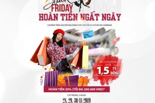 Agribank tặng 1,5 tỷ đồng cho khách quẹt thẻ dịp Black Friday