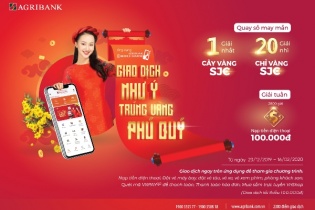 Agribank tặng vàng cho khách hàng đăng ký mới và sử dụng dịch vụ Agribank E-Mobile Banking  