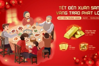 NCB triển khai chương trình khuyến mãi “Tết đến Xuân sang - Vàng trao phát lộc”