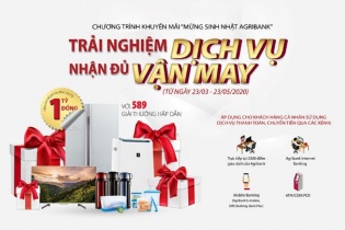 Agribank chi 1 tỷ đồng khuyến mãi lớn cho khách hàng nhân dịp sinh nhật