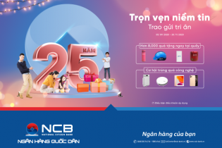 NCB dành hàng nghìn quà tặng cho khách hàng nhân dịp sinh nhật 25 năm   