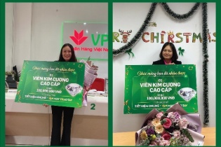 Trúng kim cương nhờ gửi tiết kiệm online tại VPBank